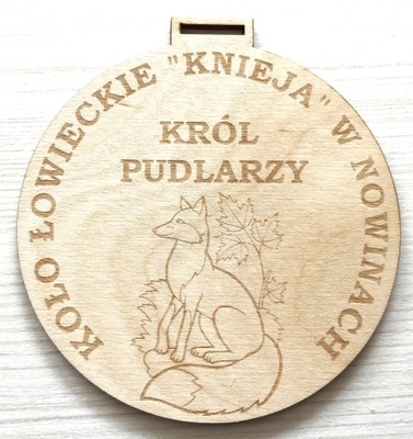 MEDAL MYŚLIWSKI KRÓL PUDLARZY LIS