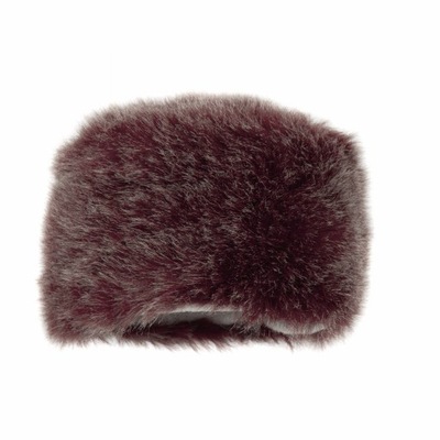 W121C Zimowa czapka futrzana toczek z polarem