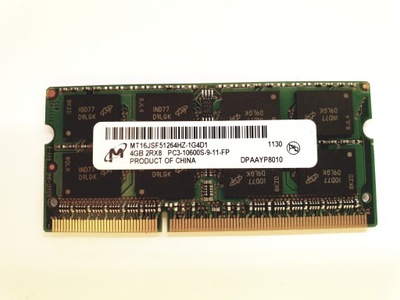 PAMIĘĆ RAM 4GB DDR3 SODIMM PC3 10600S 1333MHz