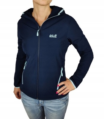 2283 KURTKA DAMSKA JACK WOLFSKIN softshell Z KAPTUREM S