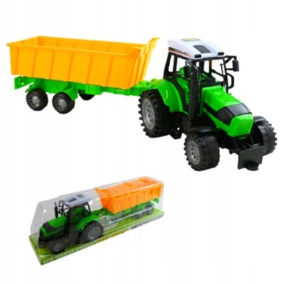 Duży Traktor Ciągnik rolniczy z przyczepą NACZEPA
