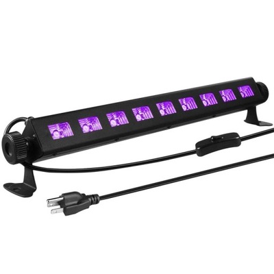 9X LED UV FIOLETOWA LAMPA FLUORESCENCYJNA