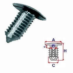 КЛИПСА ДВЕРНЫЕ КАРТЫ ROMIX COMPANY C10153 896477 PEUGE