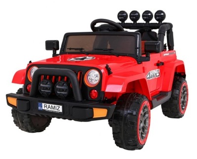 Auto Terenowe Full Time 4WD dla dzieci Czerwony