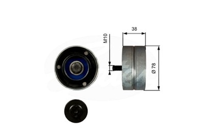 Gates t36529 ролик напрямна / напрямна, ремінь клиновий зубчастий фото №1