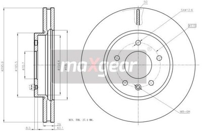 ДИСК HAM. OPEL P. ANTARA/CAPTIVA 19-2369 MAXGEAR MAXGEAR 19-2369 ДИСК