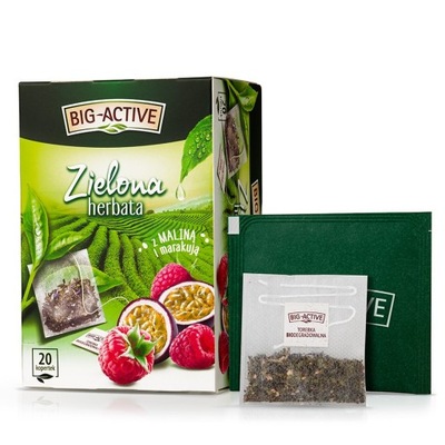 Herbata Big-Active zielona malina marakuja 20szt