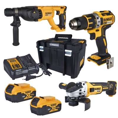 DeWalt Combo zestaw 3 narzędzi ładowarka 2x5Ah 18V