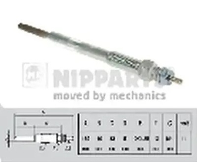 Свічка розжарювання j5710502 nipparts hyundai фото №1