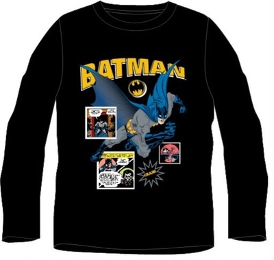 KOSZULKA TSHIRT BLUZKA BATMAN DŁ. RĘKAW - 116