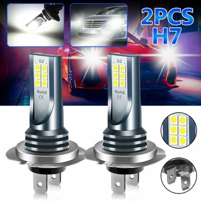 2 PIEZAS H7 DIODO LUMINOSO LED CREE LUCES 20000LM LUZ 6500  