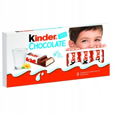 Kinder Chocolate 100g Czekolada Mleczna Batoniki Dla Dzieci Czekoladki