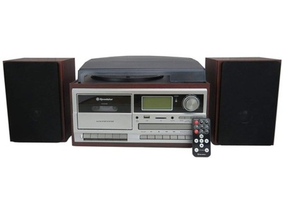 Gramofon ROADSTAR HIF-8892 CD AUX USB BT Drewno