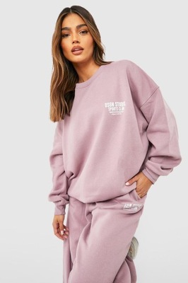 BOOHOO BLUZA DRESOWA OVERSIZE NAPISY 6MU NG2__XL