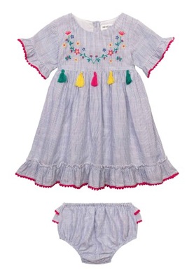 Komplet sukienka z majtkami MINOTI (3m-3 lata)