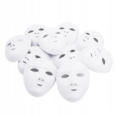 12 sztuk Całą twarz Diy maska Halloween prezent