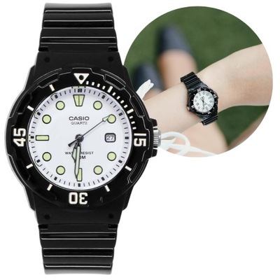 Markowy Zegarek dla dziewczynki CASIO Czarno-Biały