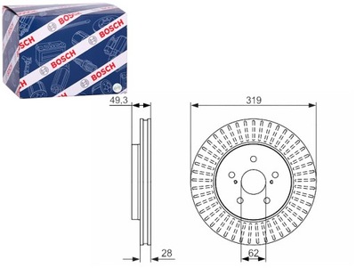 DISCOS DE FRENADO 2 PIEZAS PARTE DELANTERA LEXUS RX TOYOTA HARRIER HIGHLANDER  