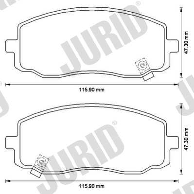 КОЛОДКИ ТОРМОЗНЫЕ ПЕРЕД JURID 572526J