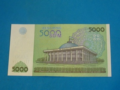 Uzbekistan Banknot 5000 Som 2013 UNC P-83