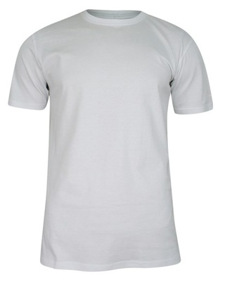 Gładki Biały Bawełniany T-shirt PAKO JEANS 3XL