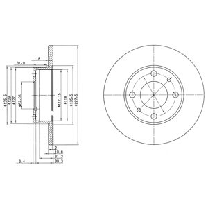 ДИСК ТОРМОЗНОЙ DELPHI BG2147 + В ПОДАРОК