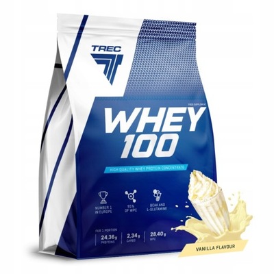 TREC WHEY 100 900g BIAŁKO WPC NA MASĘ DO TRENINGU