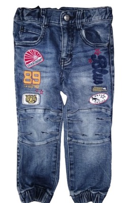 Detroit LINDEX jeans z naszywkami modne 98