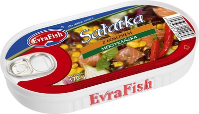 EVRAFISH SAŁATKA Z ŁOSOSIEM MEKSYKAŃSKA 170G