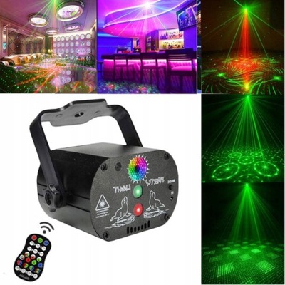 RGB LED laserowe światła Disco DJ Party projektor