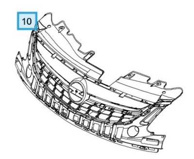 13344482 REJILLA DE RADIADOR REJILLA DEL RADIADOR OE OPEL CORSA D  