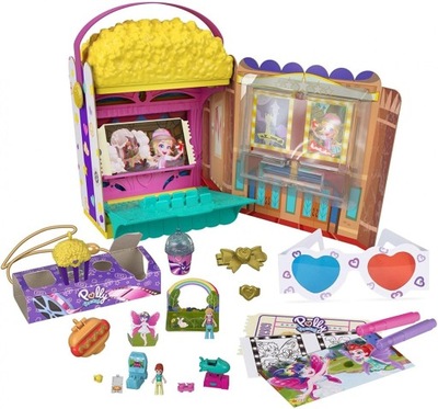 POLLY POCKET POPCORN LALKA ZESTAW KINOWY GVC96