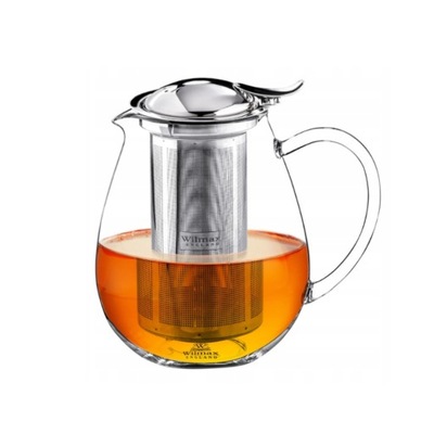 Dzbanek szklany do herbaty i zioł zaparzacz metalowy Wilmax 0,85 l