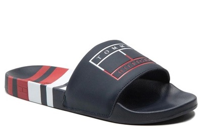 TOMMY HILFIGER KLAPKI STRIPS POOL SLIDE FM0FM04061 R 40