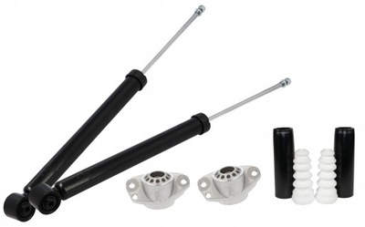 AMORTIGUADORES PARTE TRASERA 2 PIEZAS VW GOLF IV AUDI A3 8L LEON TOPES DE SUSPENSION + TAPONES + ALMOHADAS  