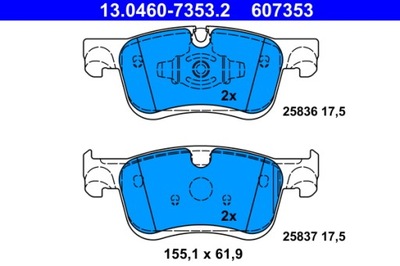 КОЛОДКИ HAM. OPEL P. COMBO 1.2- 1.5- 1.5- 1.6 D 18-