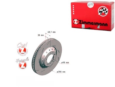 ZIMMERMANN КОМПЛЕКТ ТОРМОЗНОЙ ДИСК ТОРМОЗНЫХ 298615301C 97