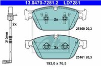 ATE PADS BRAKE FRONT CERAMIC AUDI Q5 12- AUDI A8 D4 09-  