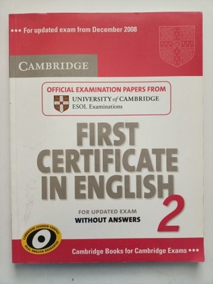 First Certificate In English 2 for exam. Cambridge