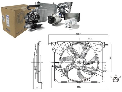 VENTILIATORIUS AUŠINTUVO Z KORPUSAS RENAULT TWINGO III SMART FORFOUR 