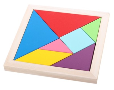 UKŁADANKA DREWNIANA TANGRAM DREWNO