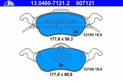 КОЛОДКИ ТОРМОЗНЫЕ ПЕРЕД FORD FOCUS 1998- 2004