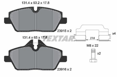 TEXTAR 2391503 ZAPATAS DE FRENADO  