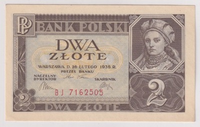 2 Złote Polska 1936 -UNC Seria BJ