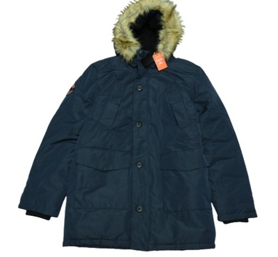 SUPERDRY EVEREST NAVY Męska Kurtka Parka Ocieplana 2XL