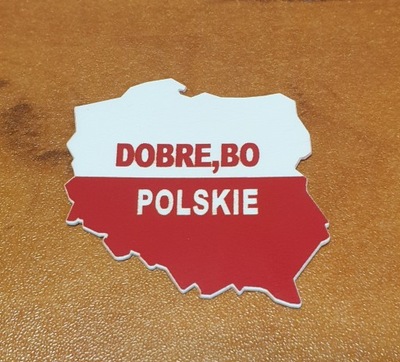 Emblemat DOBRE BO POLSKIE 50x48mm