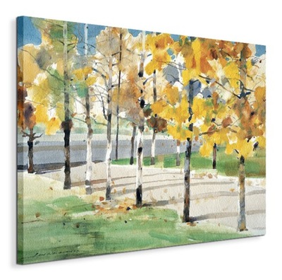 Jeseň Stromy, Zlaté Listy - Maľba na plátno
