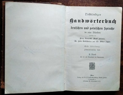 Słownik polsko-niemiecki (Vollständiges..., 1905)