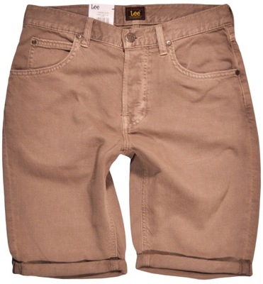 LEE spodenki REGULAR brown 5 POCKET jeans SHORT _ W38