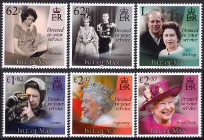 Wyspa Man 2021 Znaczki 2678-83 ** królowa Elżbieta II 95 urodziny